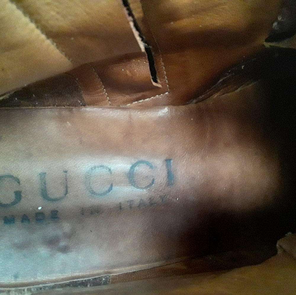 Burgundy Gucci men's ankle boots - Picture 5 of 7